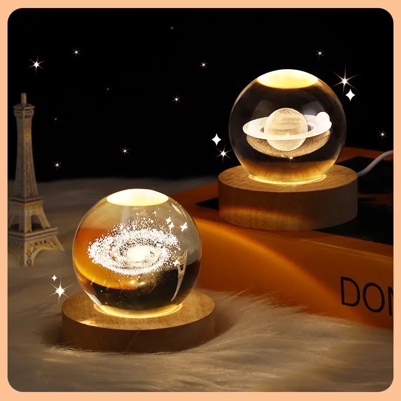 USB LED Night Light Galaxy Crystal Ball