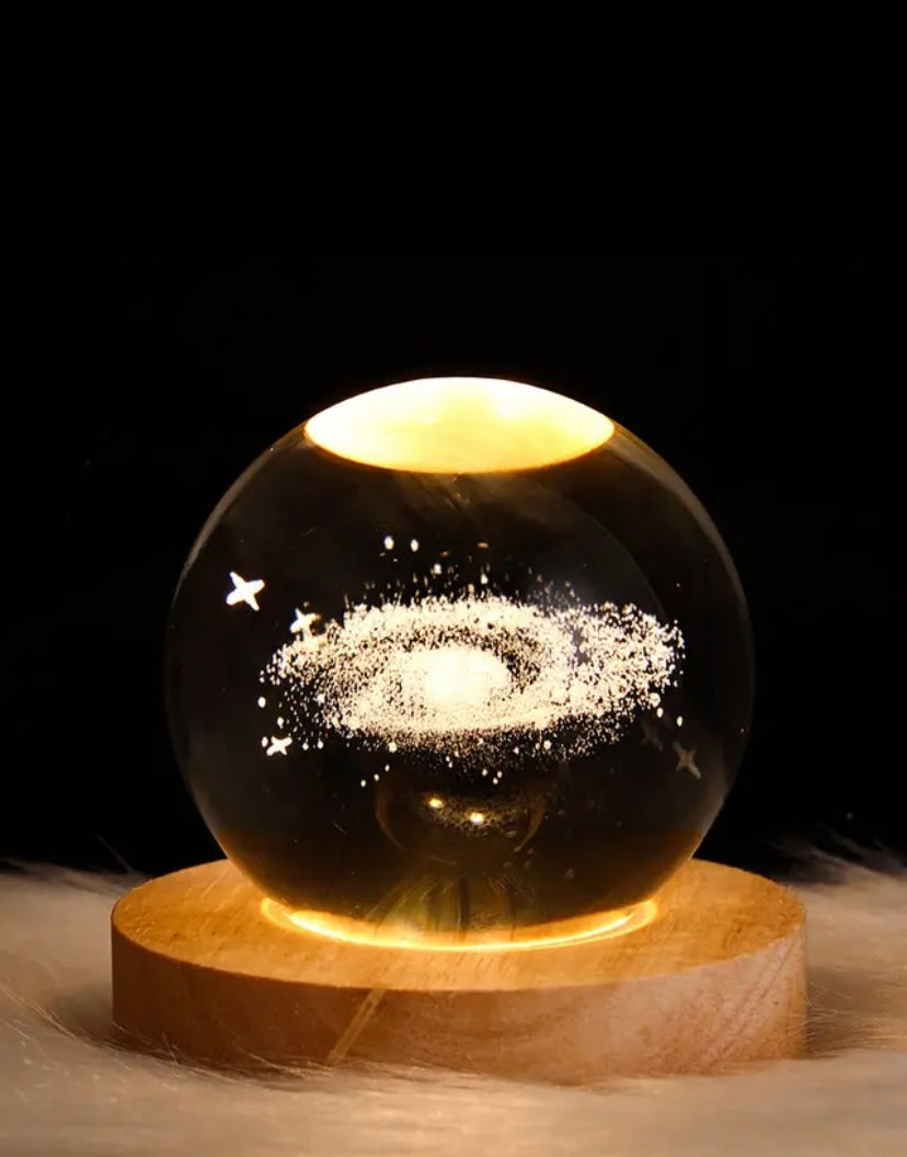 USB LED Night Light Galaxy Crystal Ball