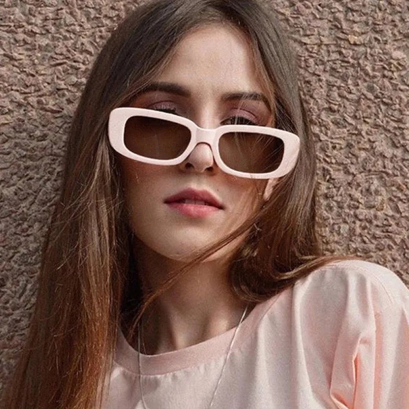 New small sunglasses women men trendy vintage brand designer hip hop square eyewear uv400